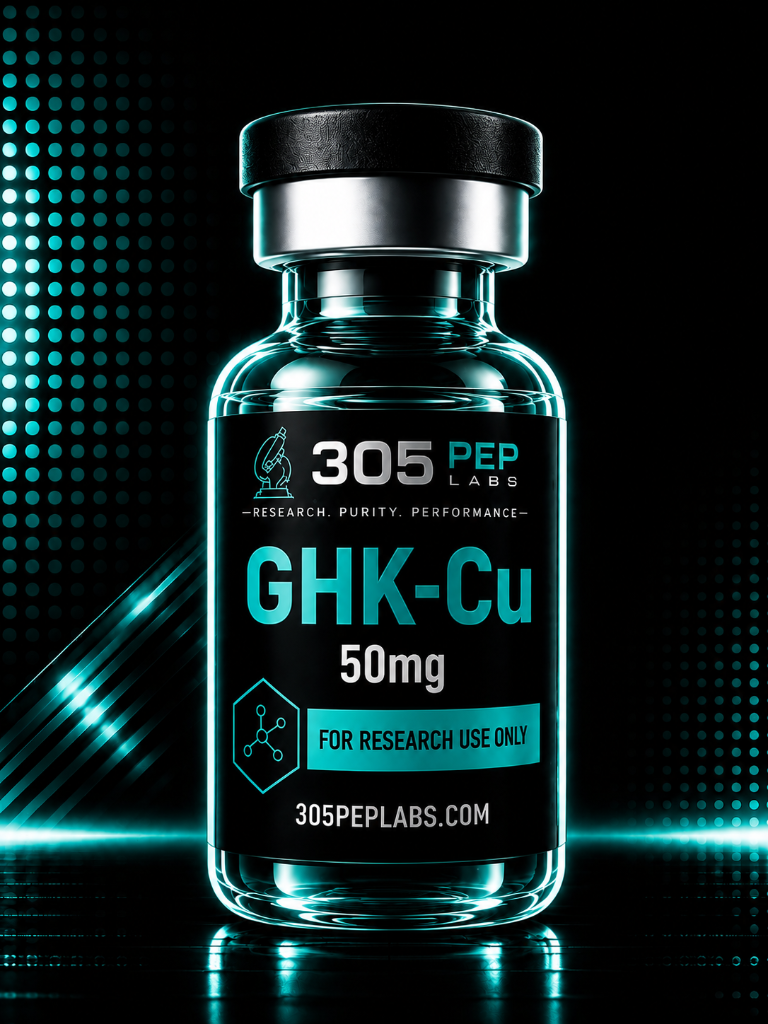 305 Peptide Labs GHK-Cu 50 mg vial labeled for research use only